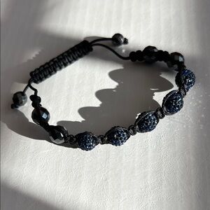 Black Beaded Bracelet